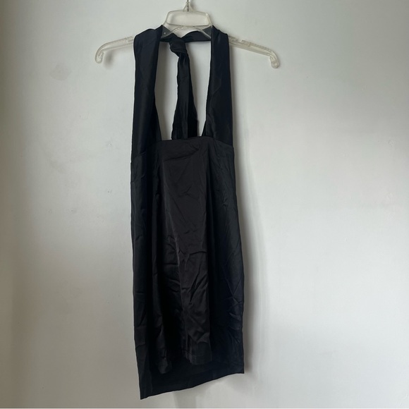 Princess Polly Katina Black Satin Halter Mini Dress 8 - Picture 7 of 10